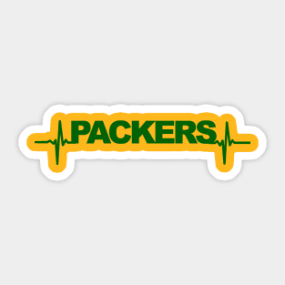 packers heartbeat green T-shirt Sticker